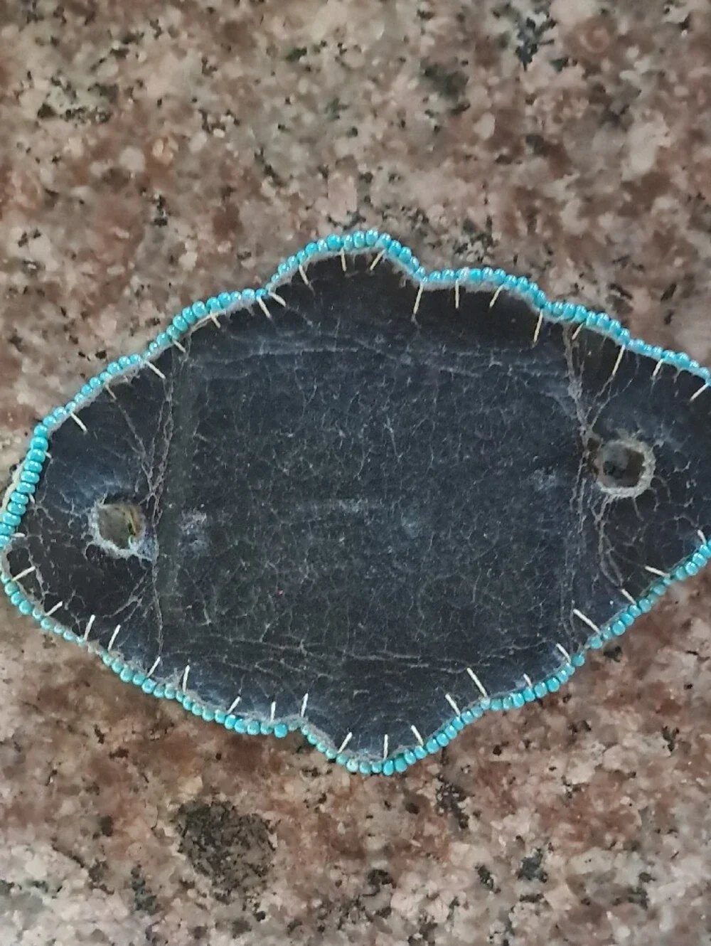 Handmade Beaded Turquoise Green Hair Barrette